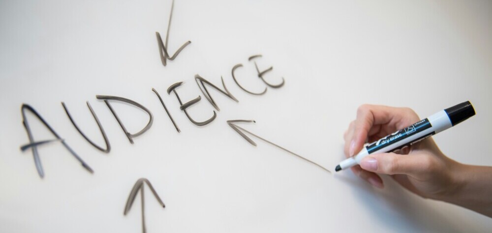 arrows pointing to the word 'audience'