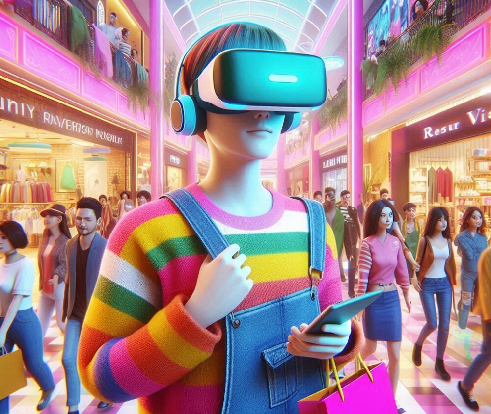 VR avatar in shopping mall