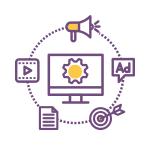 Graphic showing different ways to create content online