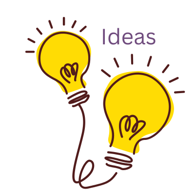 Lightbulbs to represent ideas