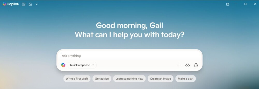 Screenshot of Microsoft Copilot